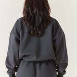Charcoal Boxy Oversized Crew