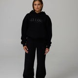 Boxy Oversized Hoodie - Black