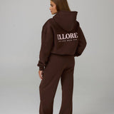 Boxy Oversized Hoodie - Chocolate In Marshmallow