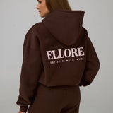 Boxy Oversized Hoodie - Chocolate In Marshmallow