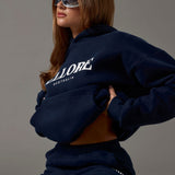 Boxy Oversized Hoodie - Midnight Blue