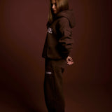 Boxy Oversized Hoodie - Chocolate In Marshmallow