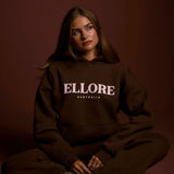 Boxy Oversized Hoodie - Chocolate In Marshmallow