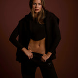 Boxy Oversized Hoodie - Black