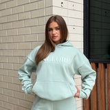 Boxy Oversized Hoodie - Sage Puff
