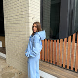 Flare Sweatpants  - Sky Blue Puff