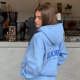 Boxy Oversized Hoodie - Sky Blue Puff