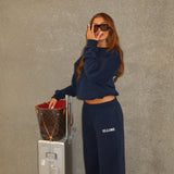 Wide Leg Sweatpants - Jet Midnight