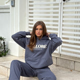 Boxy Oversized Hoodie - Gunmetal Puff