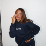 Boxy Oversized Hoodie - Jet Midnight