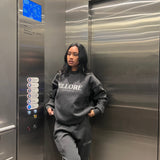 Charcoal Boxy Oversized Crew