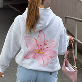 Boxy Oversized Hoodie - Flower