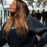 Boxy Adjustable Crewneck - Jet Midnight