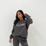Charcoal Boxy Oversized Crew