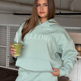 Boxy Oversized Hoodie - Sage Puff
